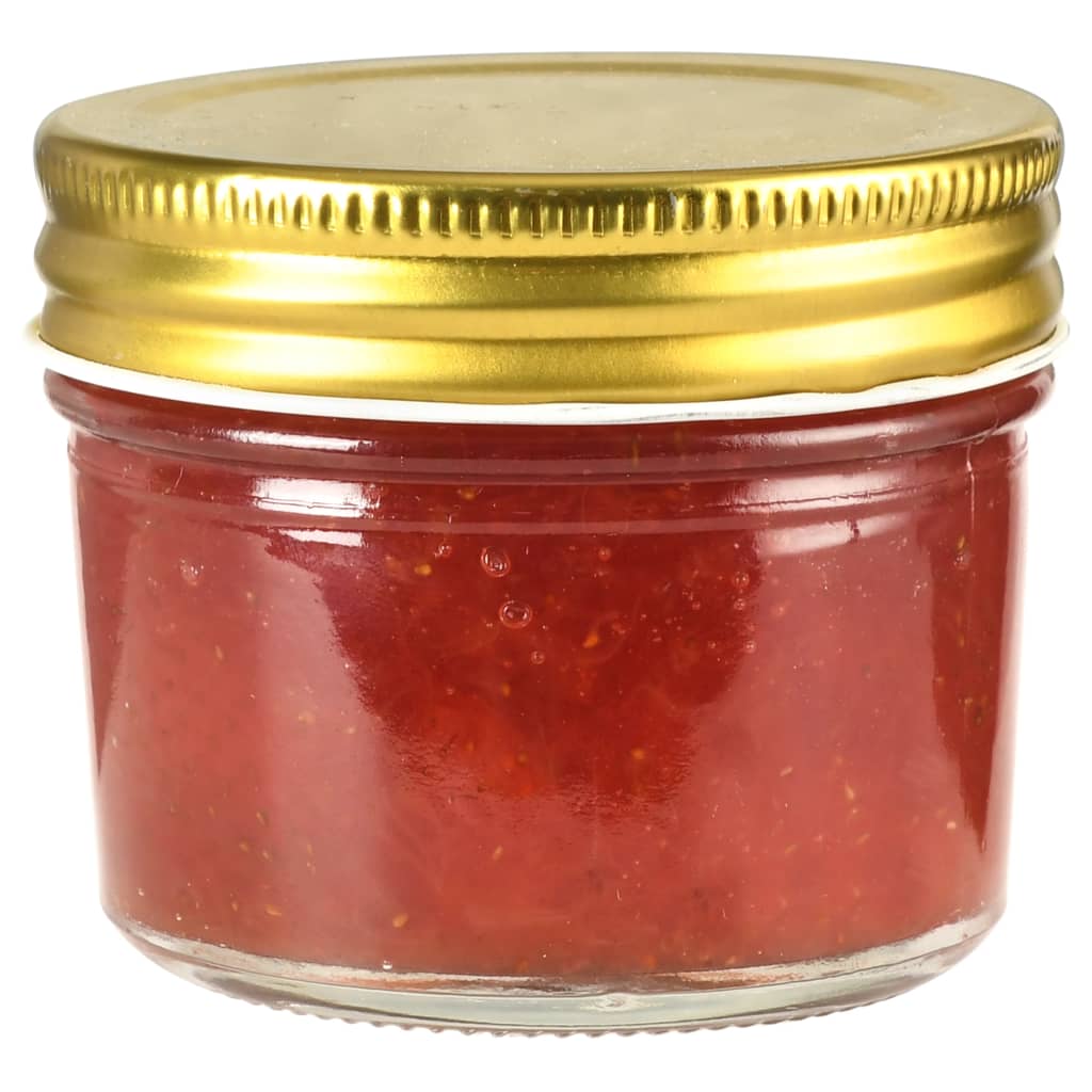 vidaXL Glass Jam Jars with Gold Lids 24 pcs 110 ml