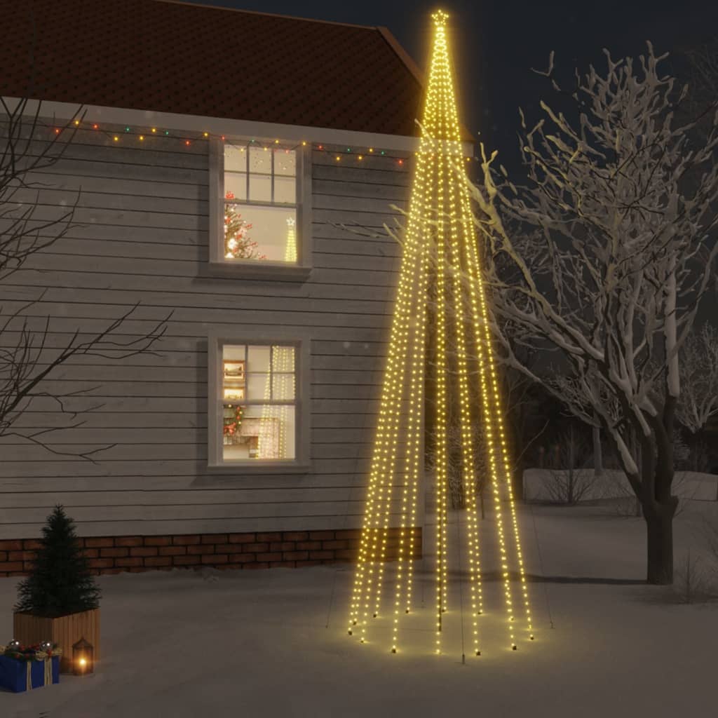 vidaXL Christmas Tree with Spike Warm White 1134 LEDs 800 cm