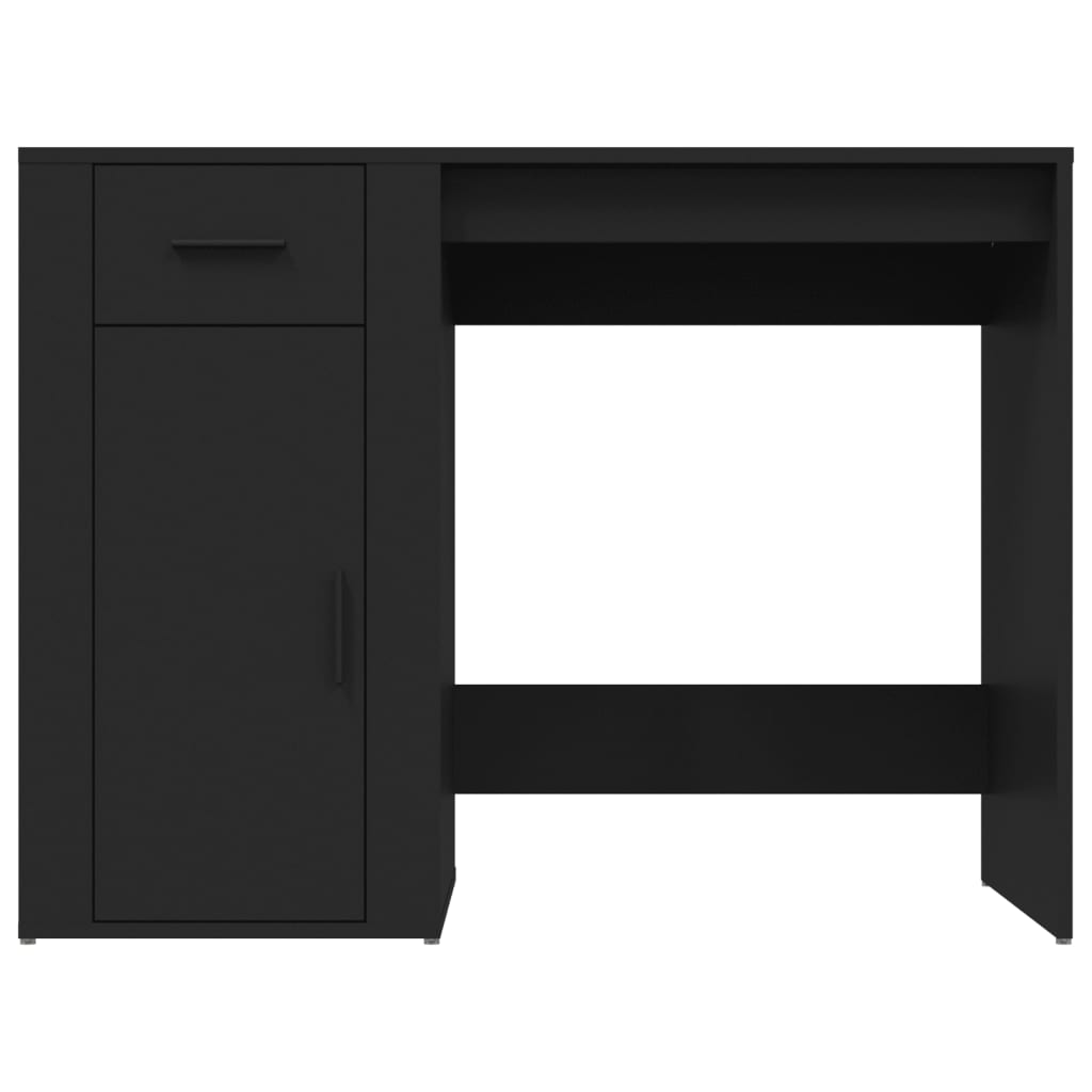 vidaXL Desk Black 100x49x75 cm Engineered Wood