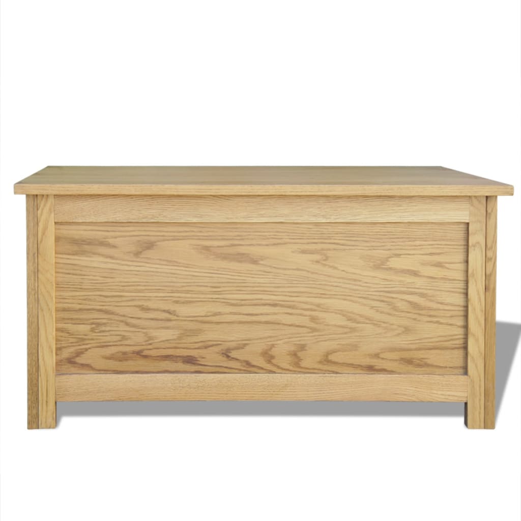 vidaXL Storage Box 90x45x45 cm Solid Oak Wood