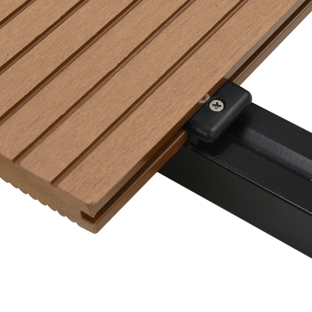 vidaXL WPC Solid Decking Boards with Accessories 30 m² 2.2 m Teak