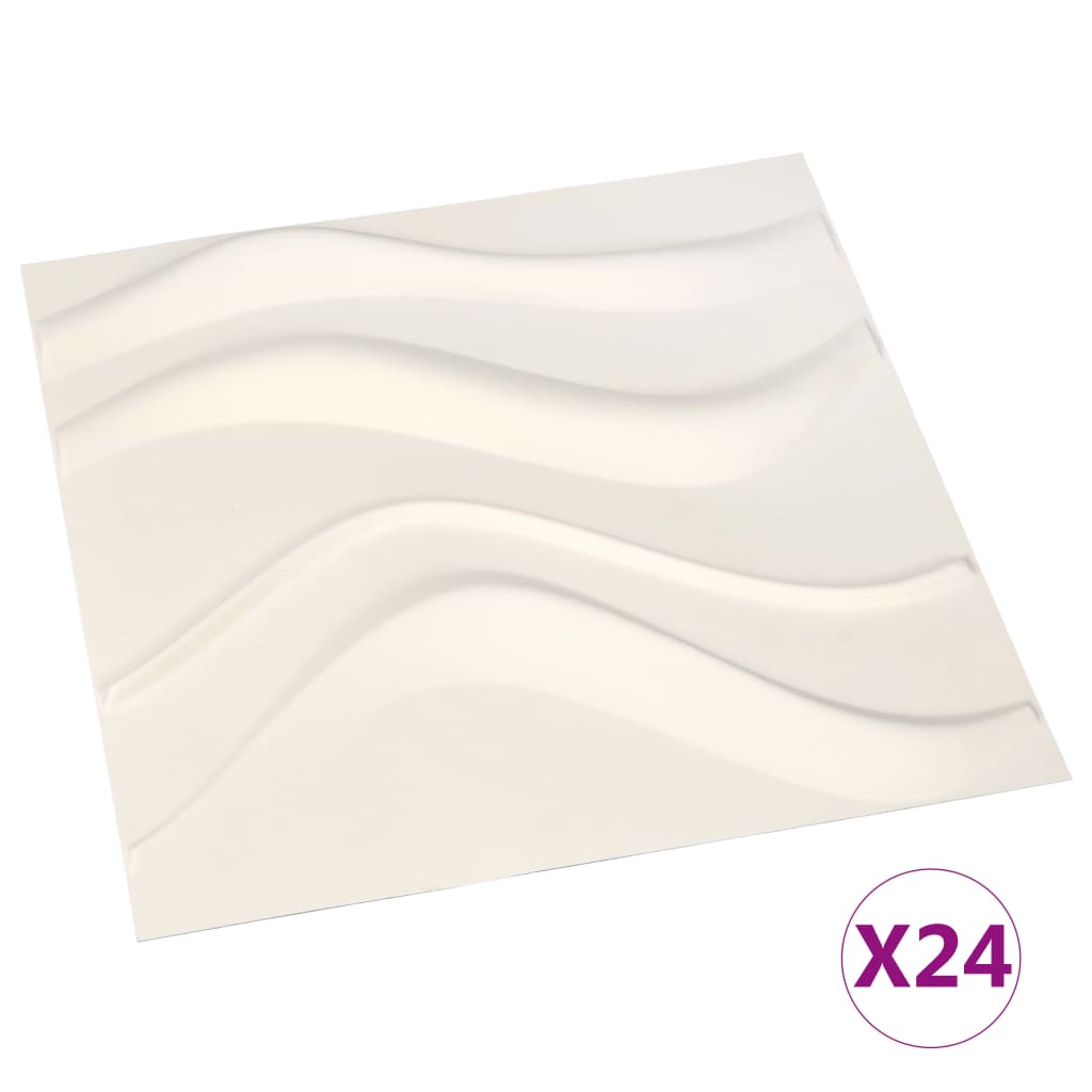 vidaXL 24 pcs Wall Panels 3D 0.5x0.5 m 6 m²