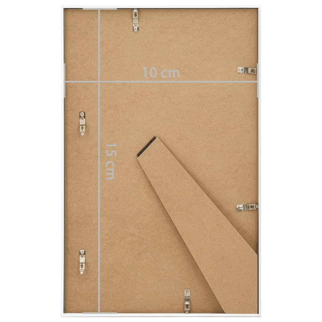 vidaXL Photo Frames Collage 10 pcs for Wall or Table White 10x15cm MDF