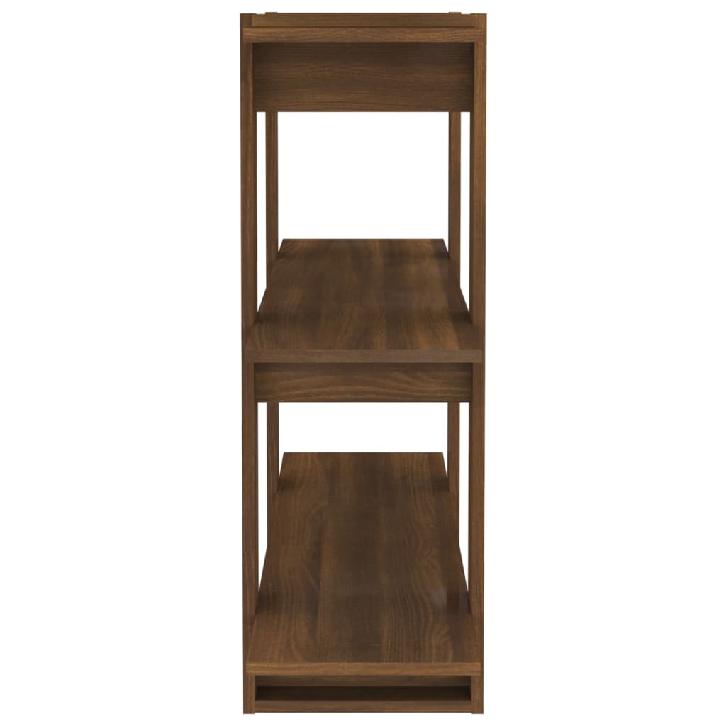 vidaXL Book Cabinet/Room Divider Brown Oak 100x30x87 cm