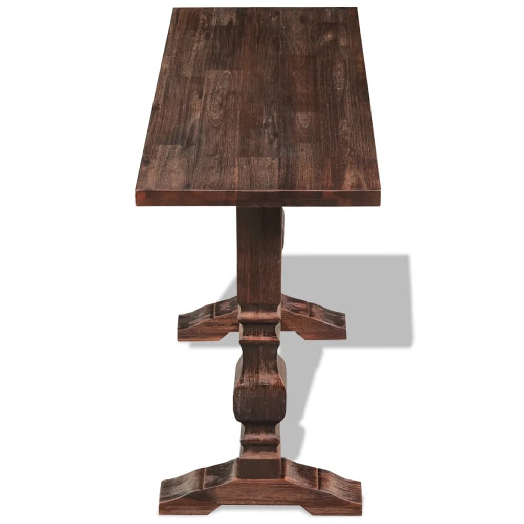 vidaXL Pedestal Console Table Solid Acacia Wood 100x40x75 cm