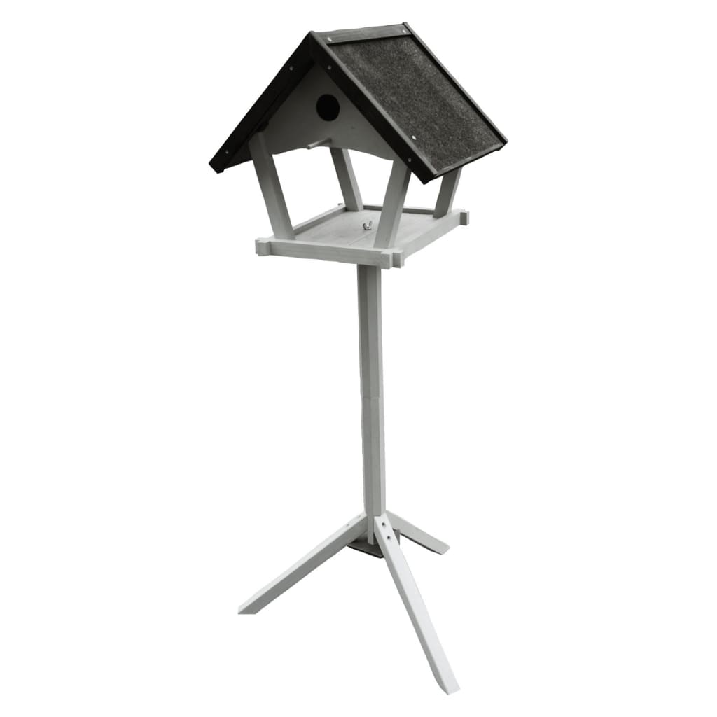 FLAMINGO Bird Table with Stand Tjorn 48x44x138 cm Light Grey