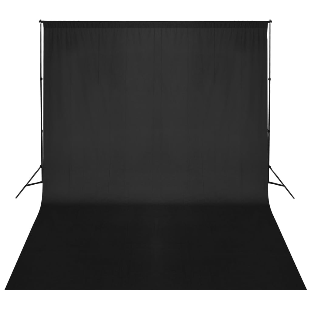 vidaXL Backdrop Support System 500 x 300 cm Black