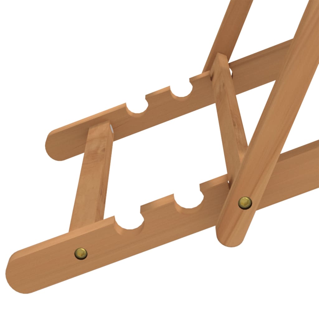 vidaXL Folding Beach Chair Solid Wood Teak Grey