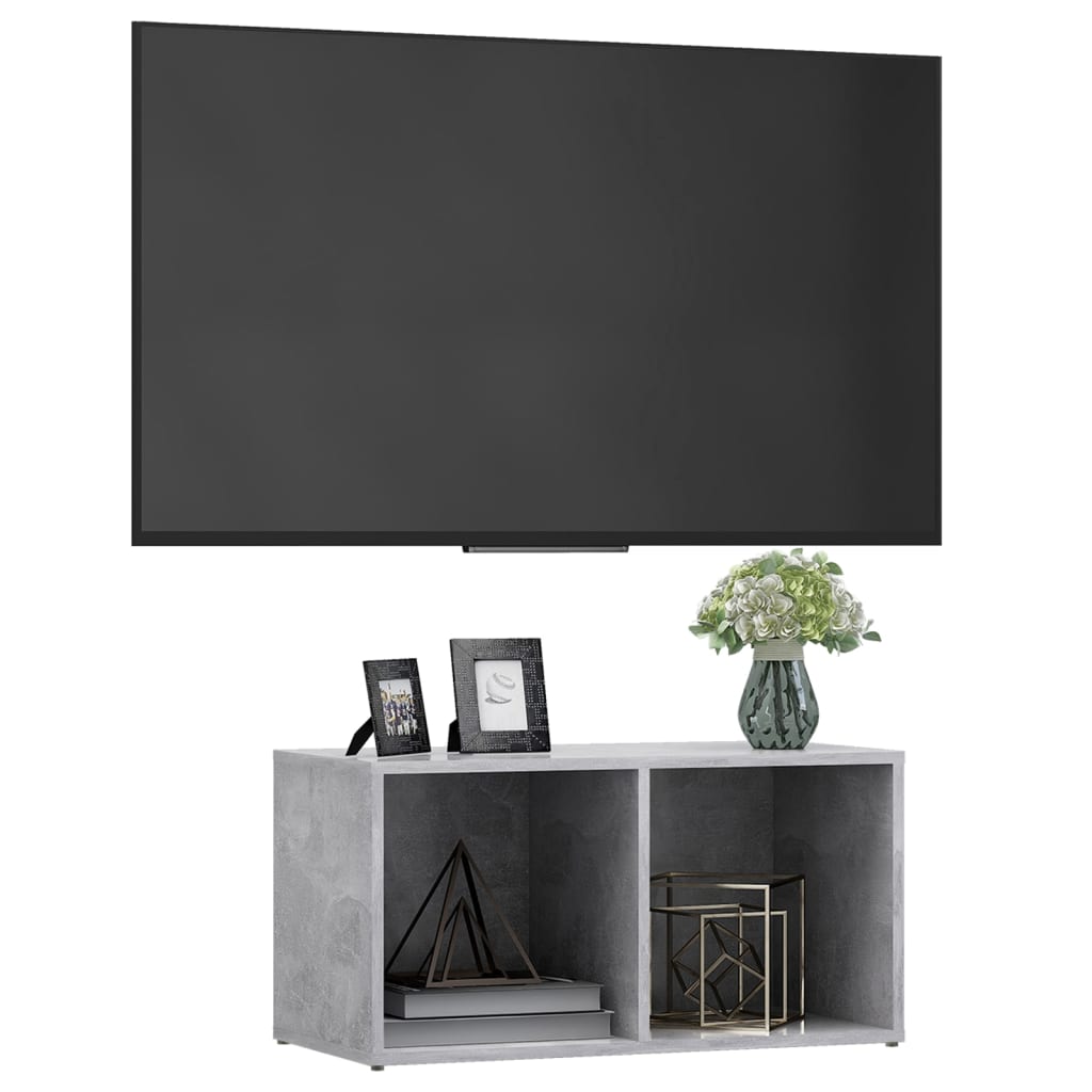 vidaXL TV Cabinet Concrete Grey 72x35x36.5 cm Engineered Wood