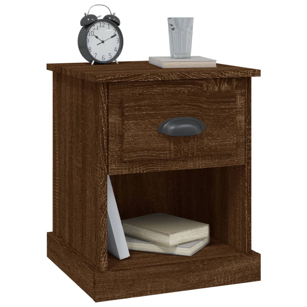 vidaXL Bedside Cabinet Brown Oak 39x39x47.5 cm Engineered Wood