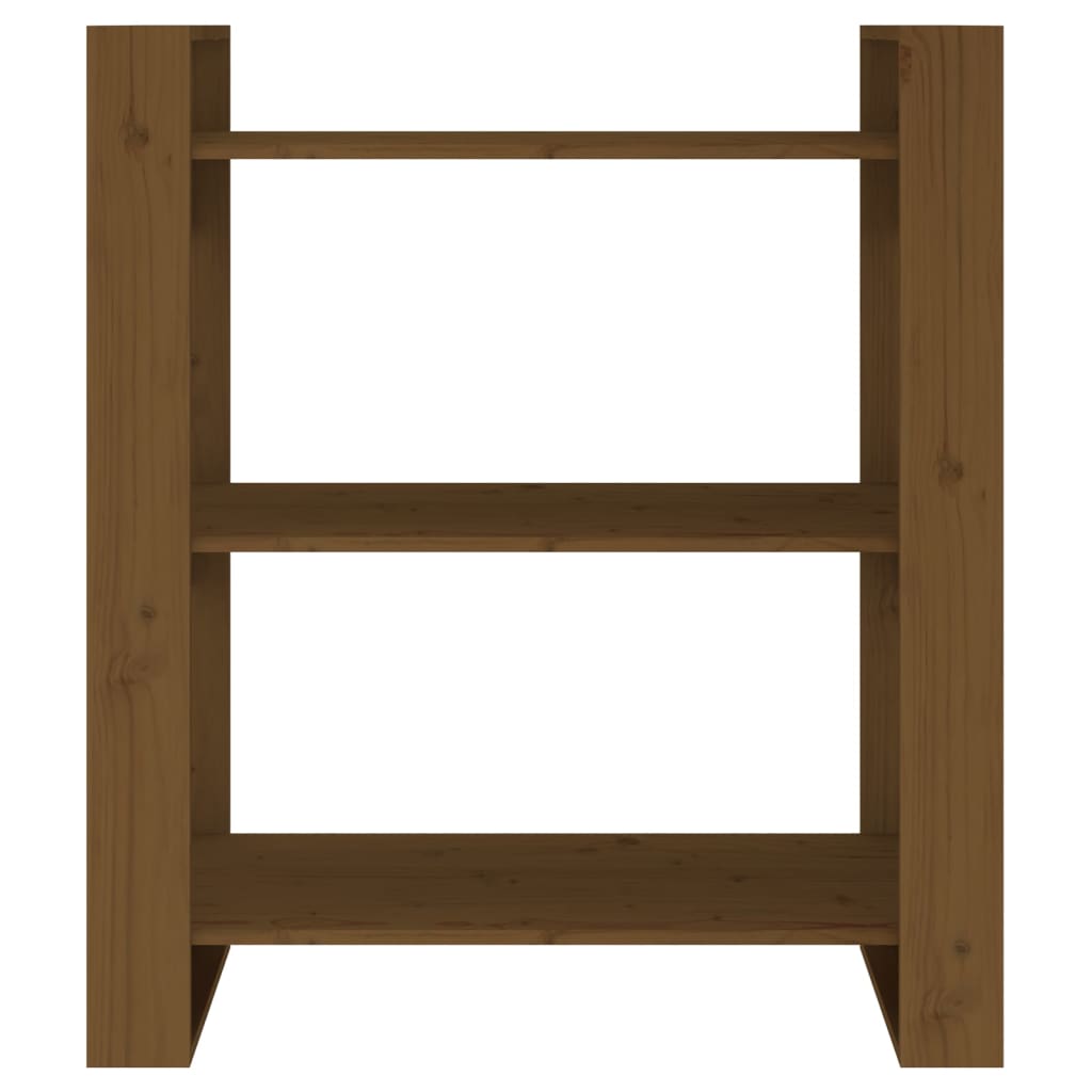 vidaXL Book Cabinet/Room Divider Honey Brown 80x35x91 cm Solid Wood