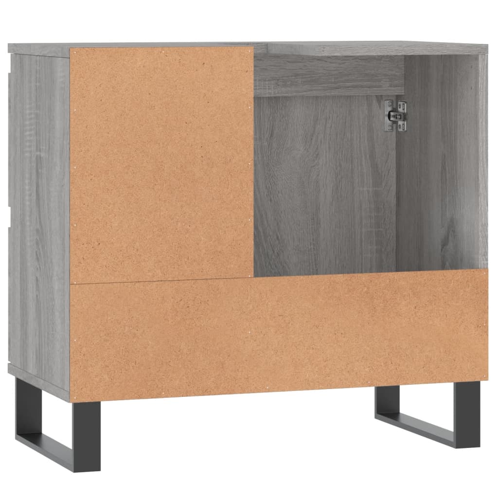 vidaXL Bathroom Cabinet Grey Sonoma 65x33x60 cm Engineered Wood