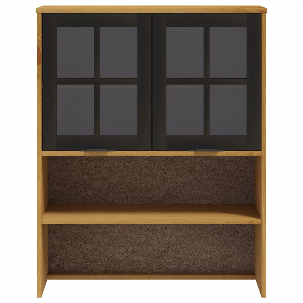 vidaXL Top for Highboard with Glass Doors FLAM Solid Wood Pine