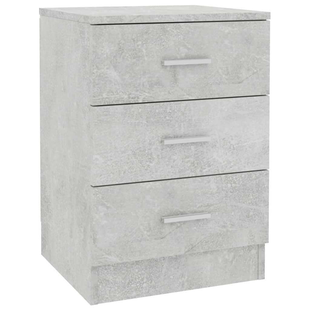 vidaXL Bedside Cabinet Concrete Grey 38x35x56 cm Engineered Wood