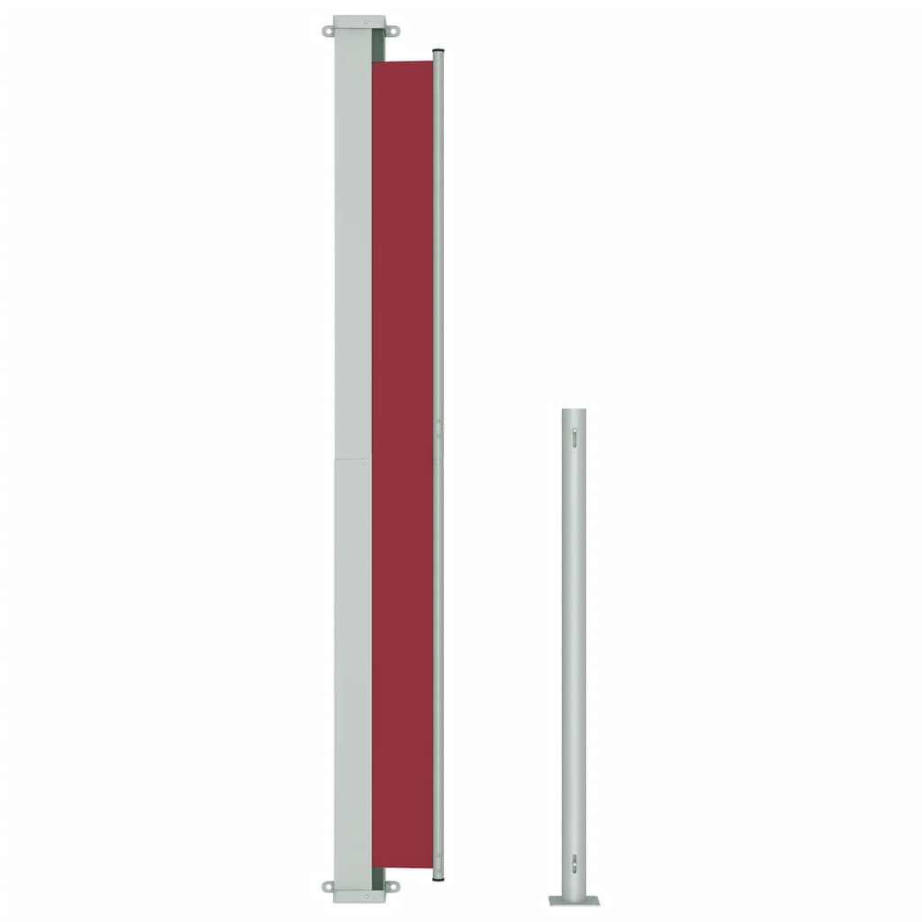 vidaXL Patio Retractable Side Awning 180x500 cm Red