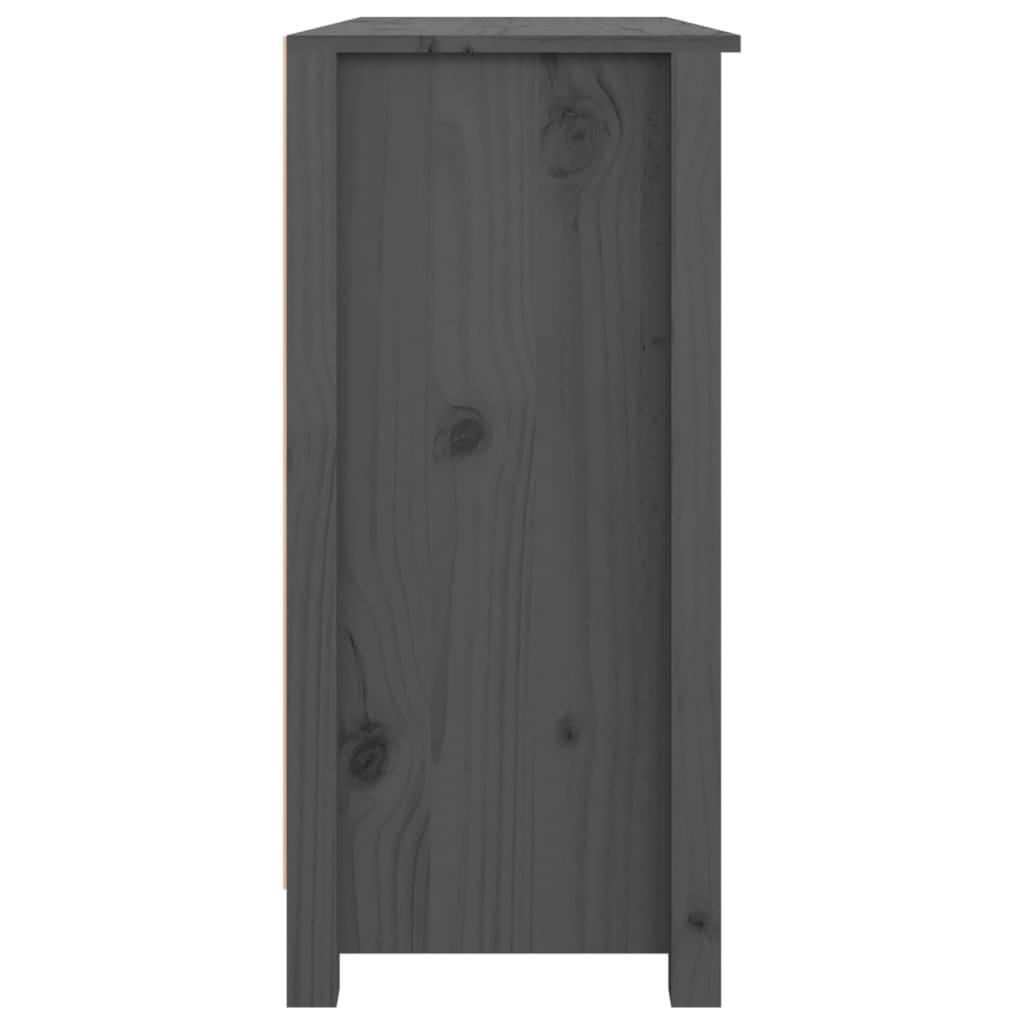 vidaXL Sideboard Grey 100x35x74 cm Solid Wood Pine
