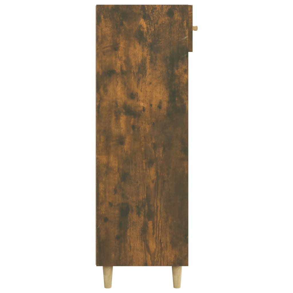 vidaXL Shoe Cabinet Smoked Oak 60x35x105 cm Engineered Wood