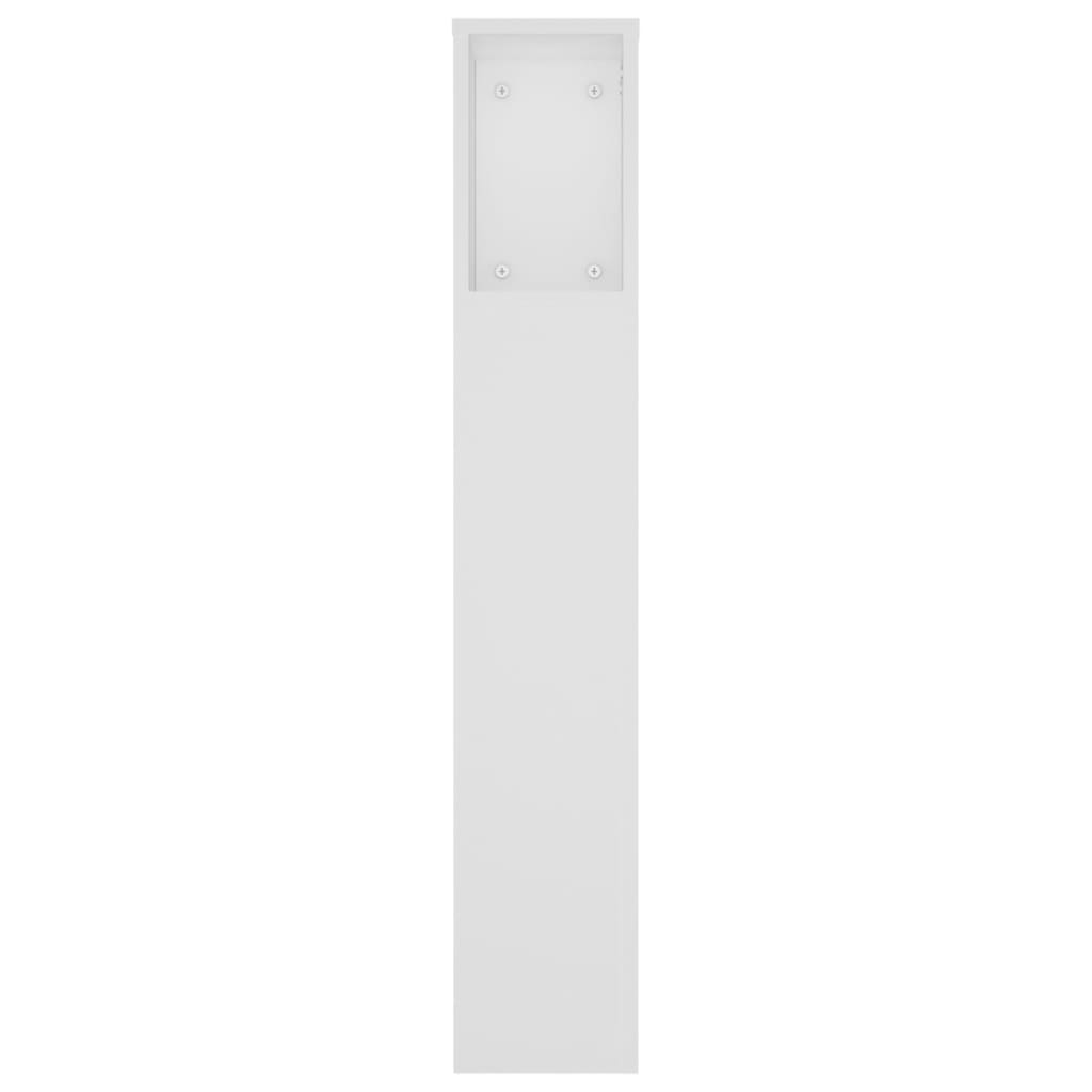 vidaXL Headboard Cabinet White 180x18.5x104.5 cm