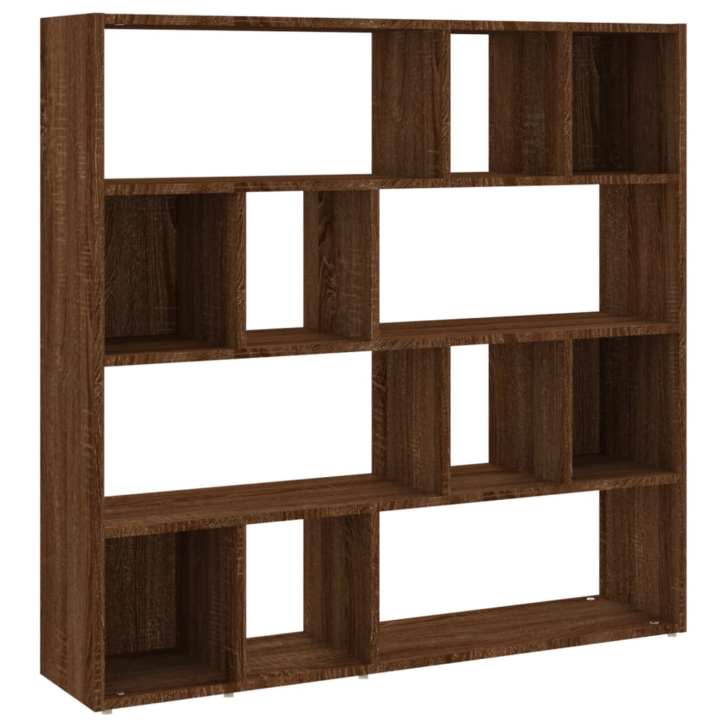 vidaXL Book Cabinet/Room Divider Brown Oak 105x24x102 cm