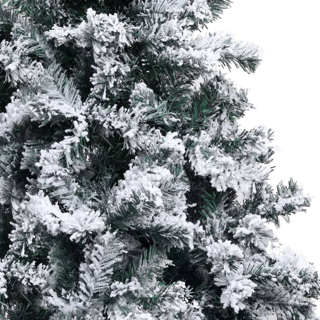 vidaXL Artificial Pre-lit Christmas Tree with Flocked Snow Green 120 cm