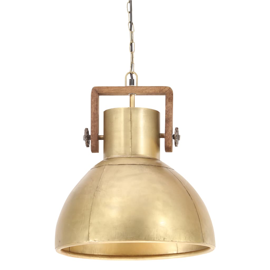 vidaXL Industrial Hanging Lamp 25 W Brass Round 40 cm E27