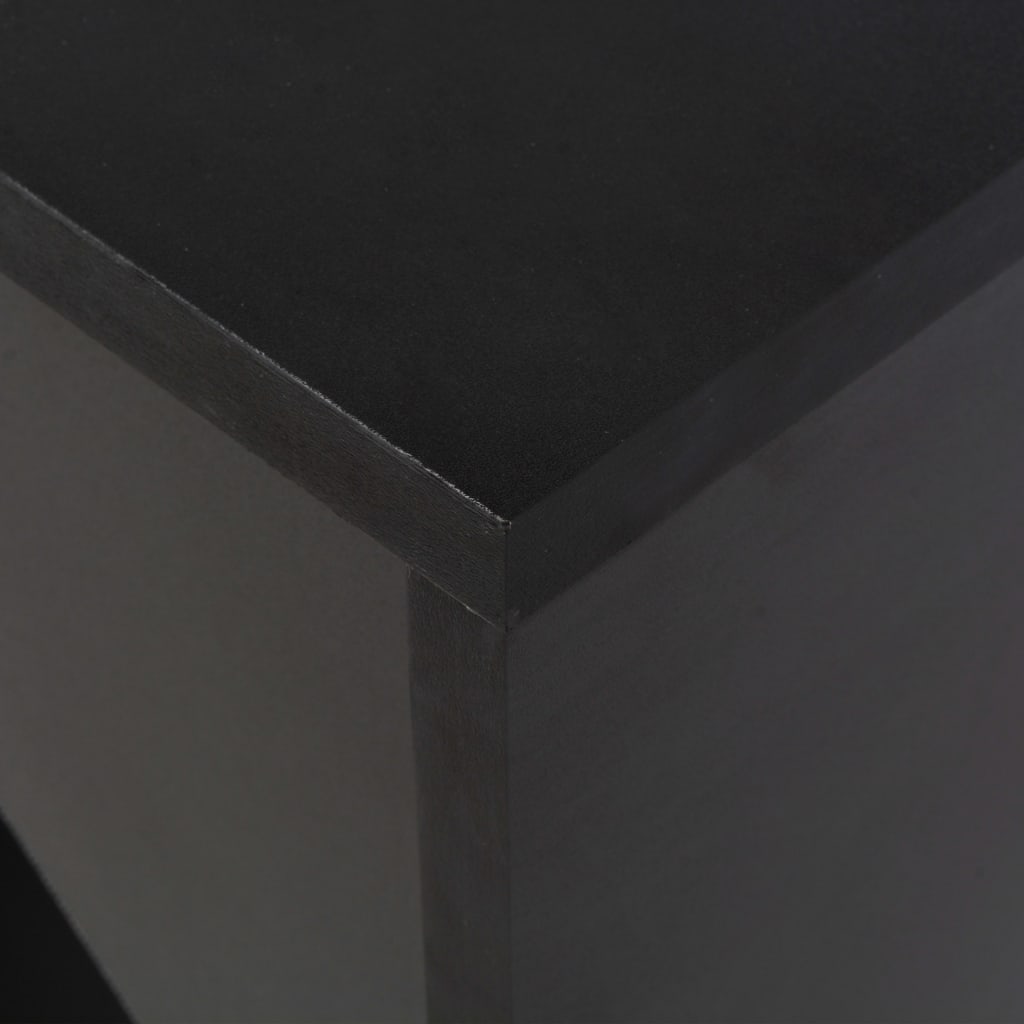 vidaXL Bar Table with Moveable Shelf Black 138x39x110 cm