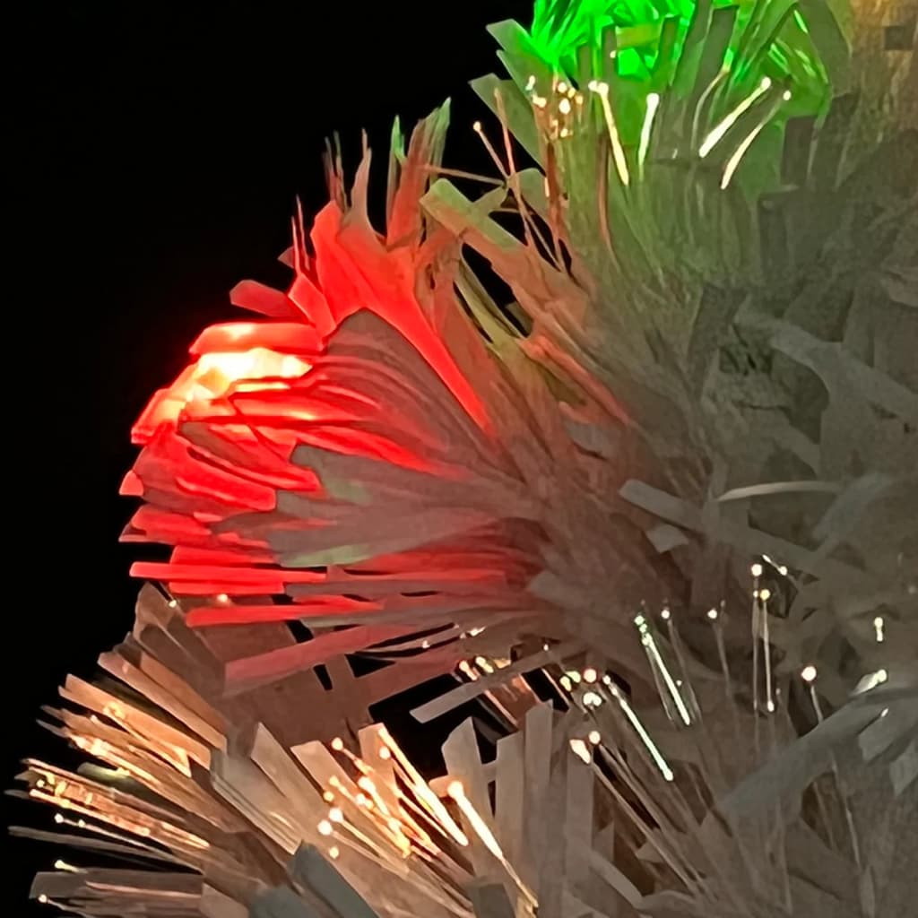 vidaXL Artificial Pre-lit Christmas Tree White 64 cm Fibre Optic