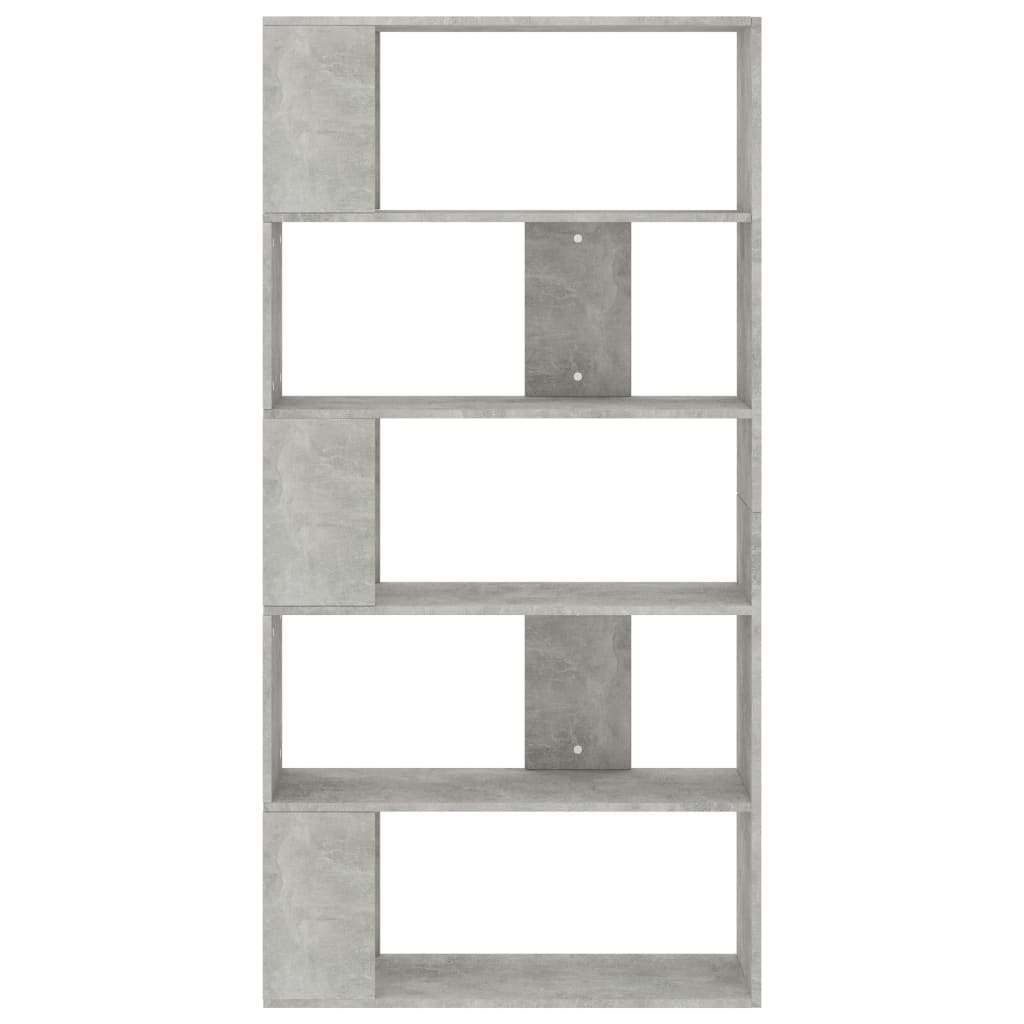 vidaXL Book Cabinet/Room Divider Concrete Grey 80x24x159 cm Engineered Wood