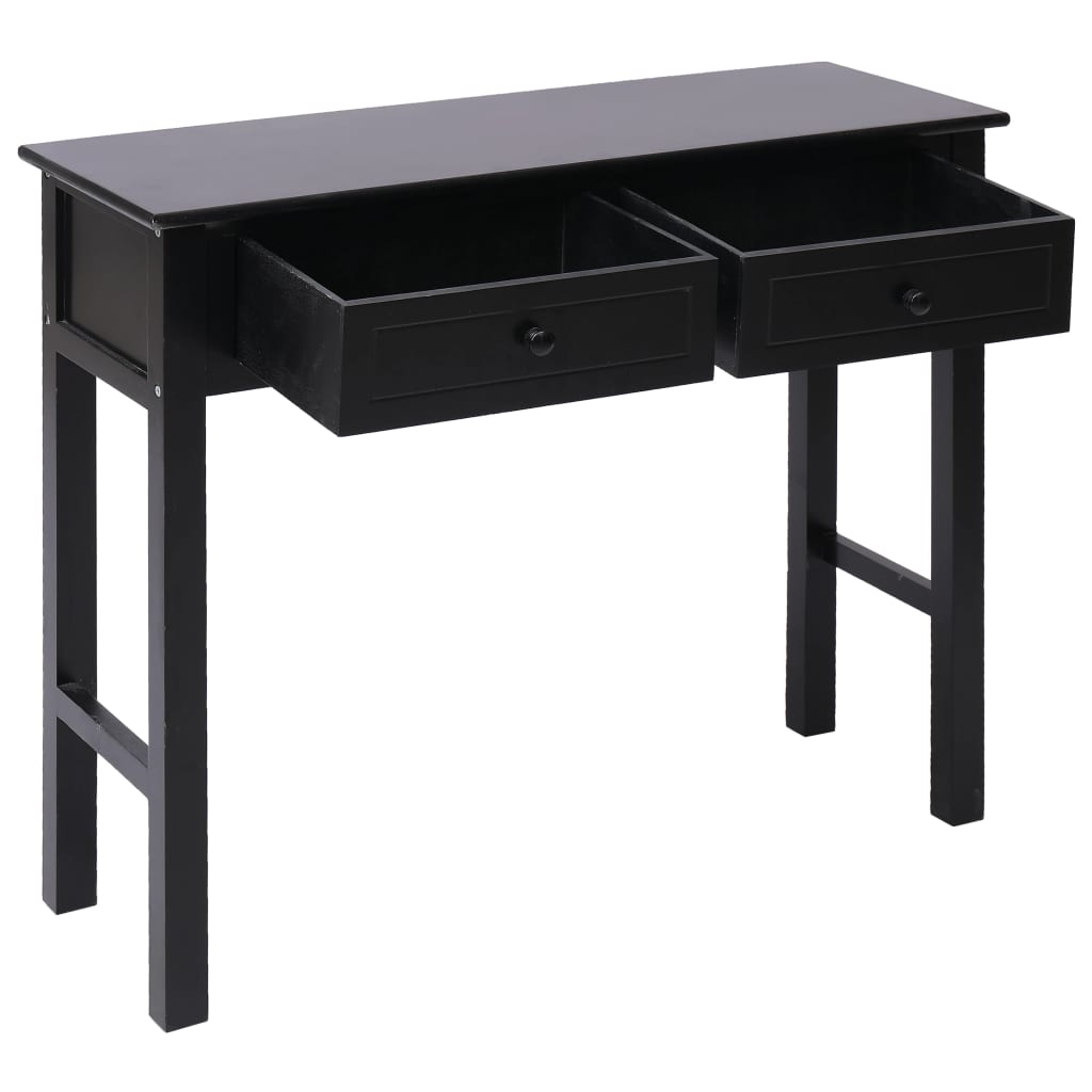 vidaXL Console Table Black 90x30x77 cm Wood
