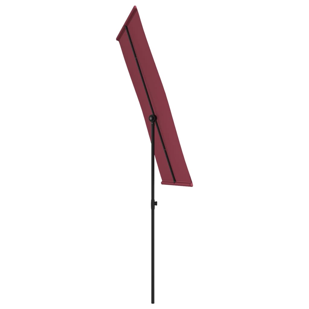vidaXL Outdoor Parasol with Aluminium Pole 180x110 cm Bordeaux Red