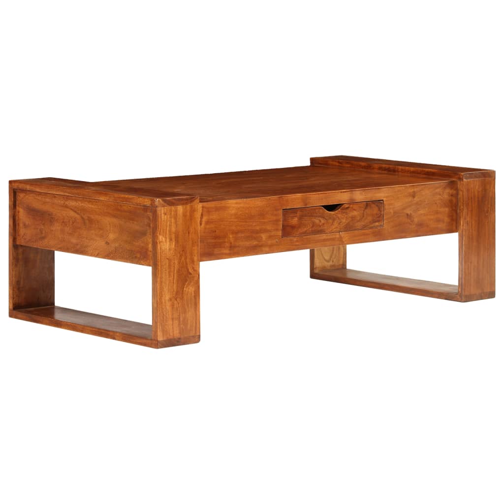 vidaXL Coffee Table Solid Acacia Wood 100x50x30 cm Brown
