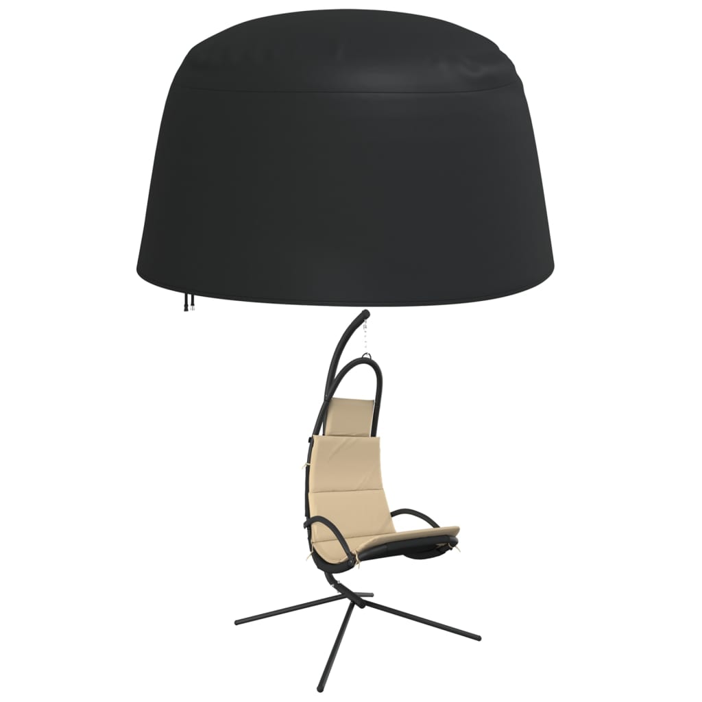 vidaXL Hanging Egg Chair Cover Black Ø 190x115 cm 420D Oxford