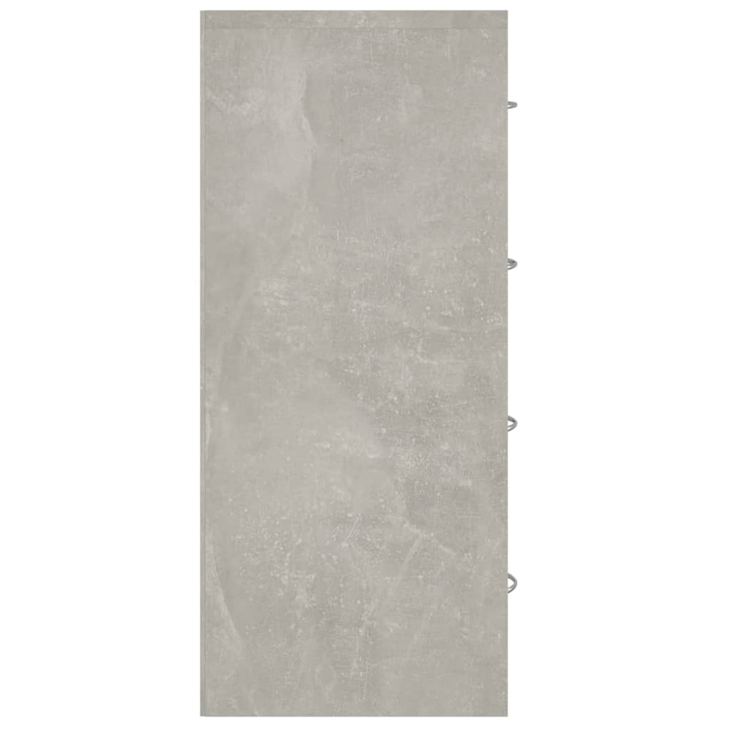 vidaXL Sideboard with 4 Drawers 60x30.5x71 cm Concrete Grey