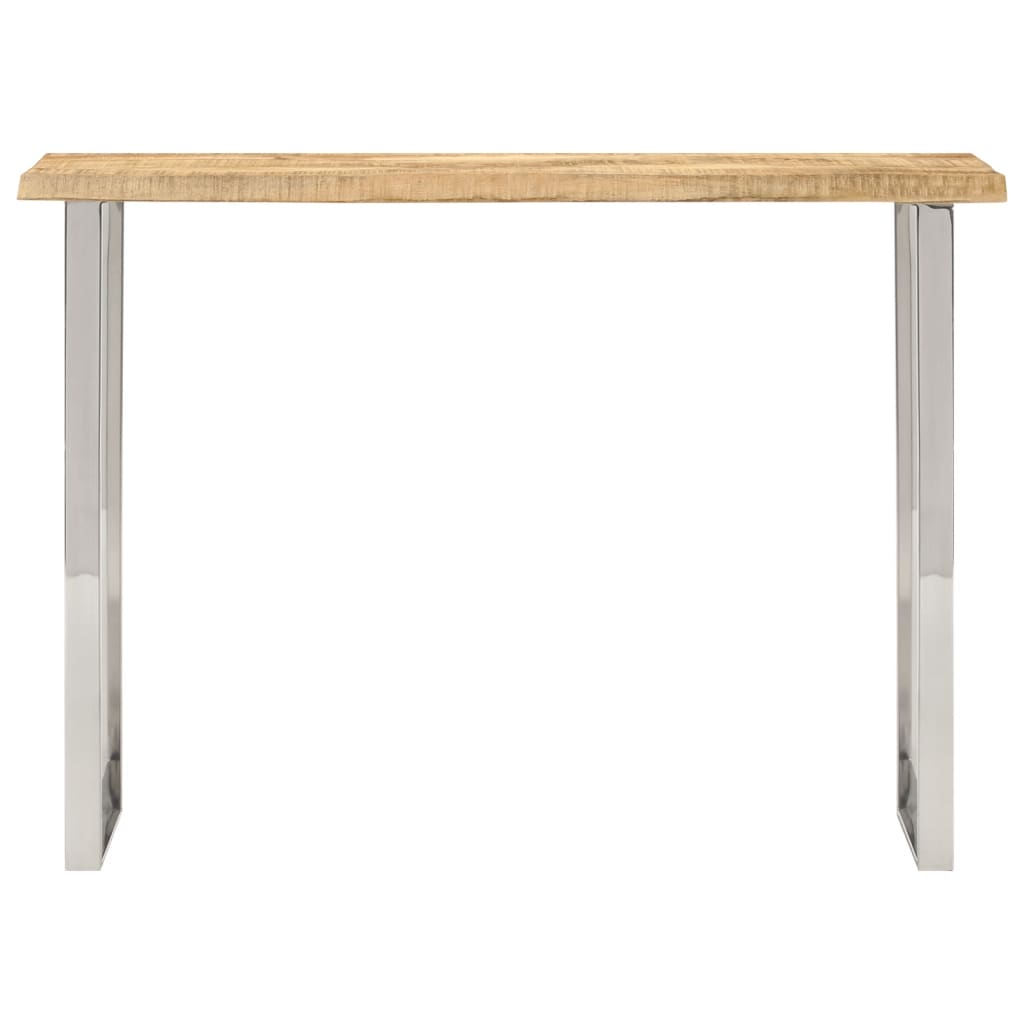 vidaXL Console Table with Live Edge 105x33x76 cm Solid Wood Mango