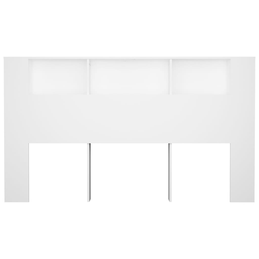 vidaXL Headboard Cabinet White 180x18.5x104.5 cm