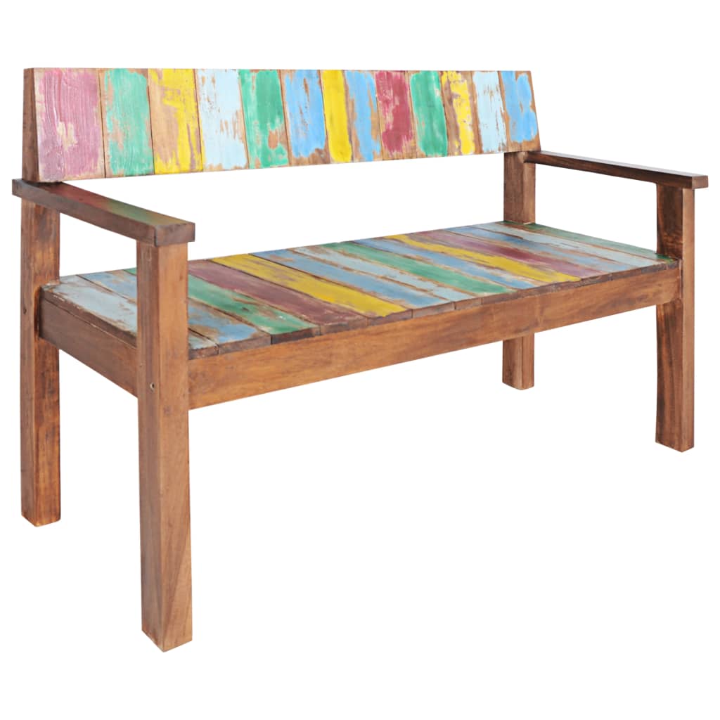 vidaXL Bench 115 cm Solid Reclaimed Wood