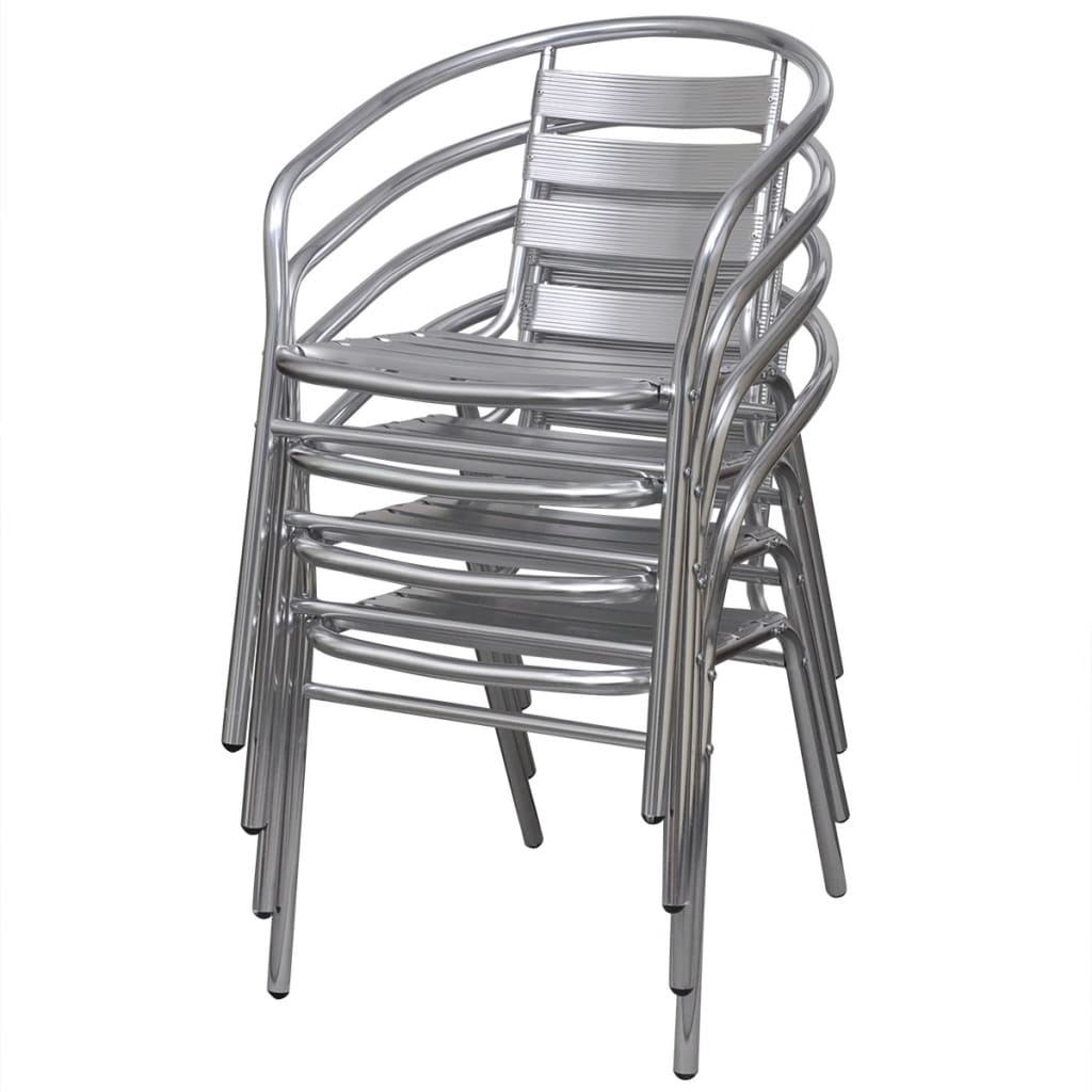 vidaXL Stacking Garden Chairs 4 pcs Aluminium