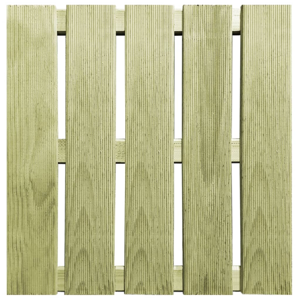 vidaXL 12 pcs Decking Tiles 50x50 cm Wood Green