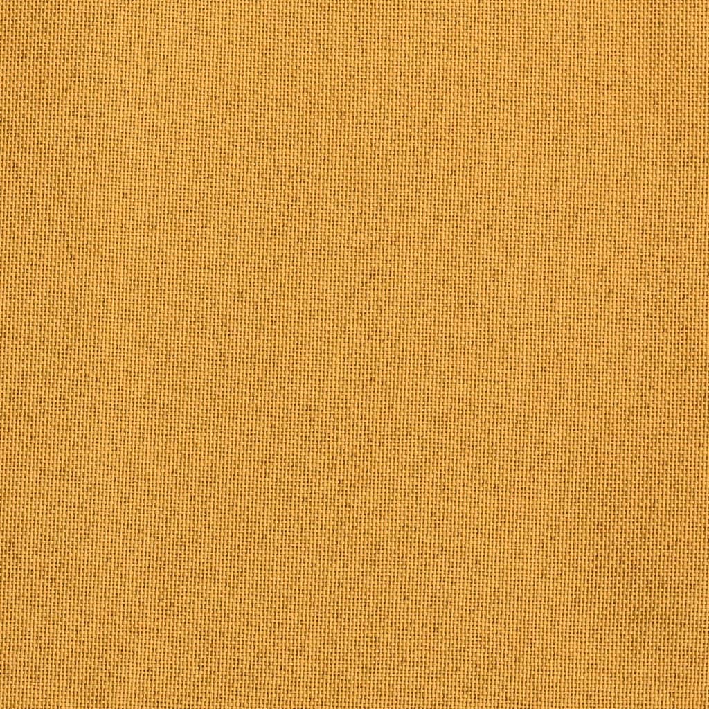 vidaXL Linen-Look Blackout Curtains with Hooks 2 pcs Yellow 140x225 cm