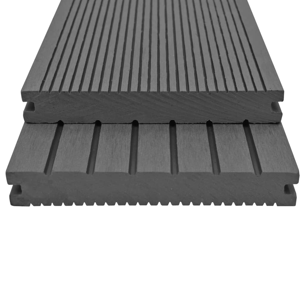 vidaXL WPC Solid Decking Boards with Accessories 20 m² 2.2 m Grey