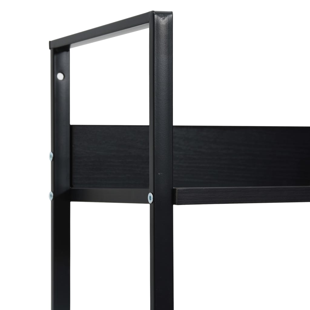 vidaXL 5-Layer Book Shelf Black 60x27.6x158.5 cm Engineered Wood