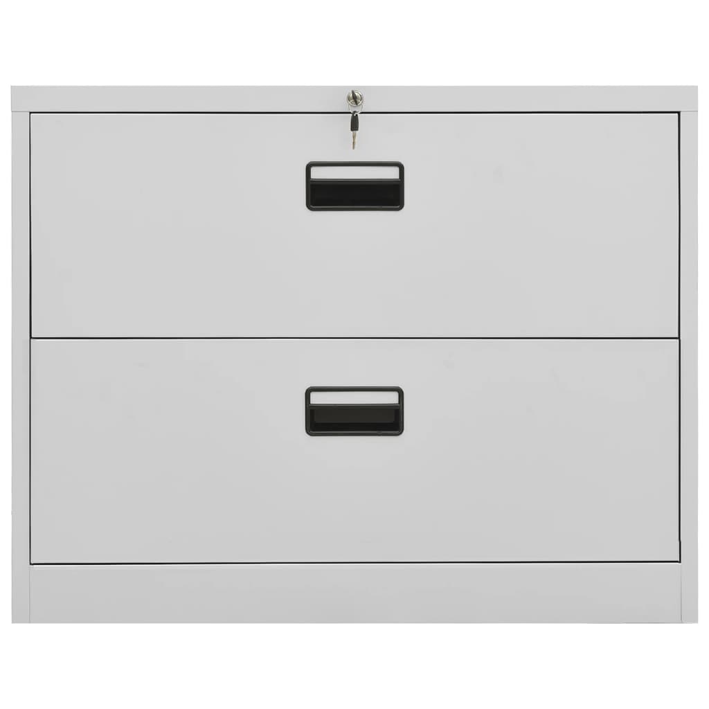 vidaXL Filing Cabinet Light Grey 90x46x72.5 cm Steel