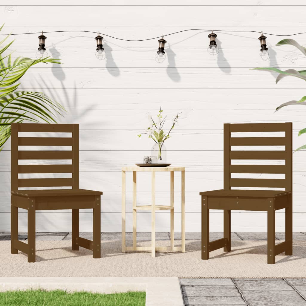 vidaXL Garden Chairs 2 pcs Honey Brown 40.5x48x91.5 cm Solid Wood Pine