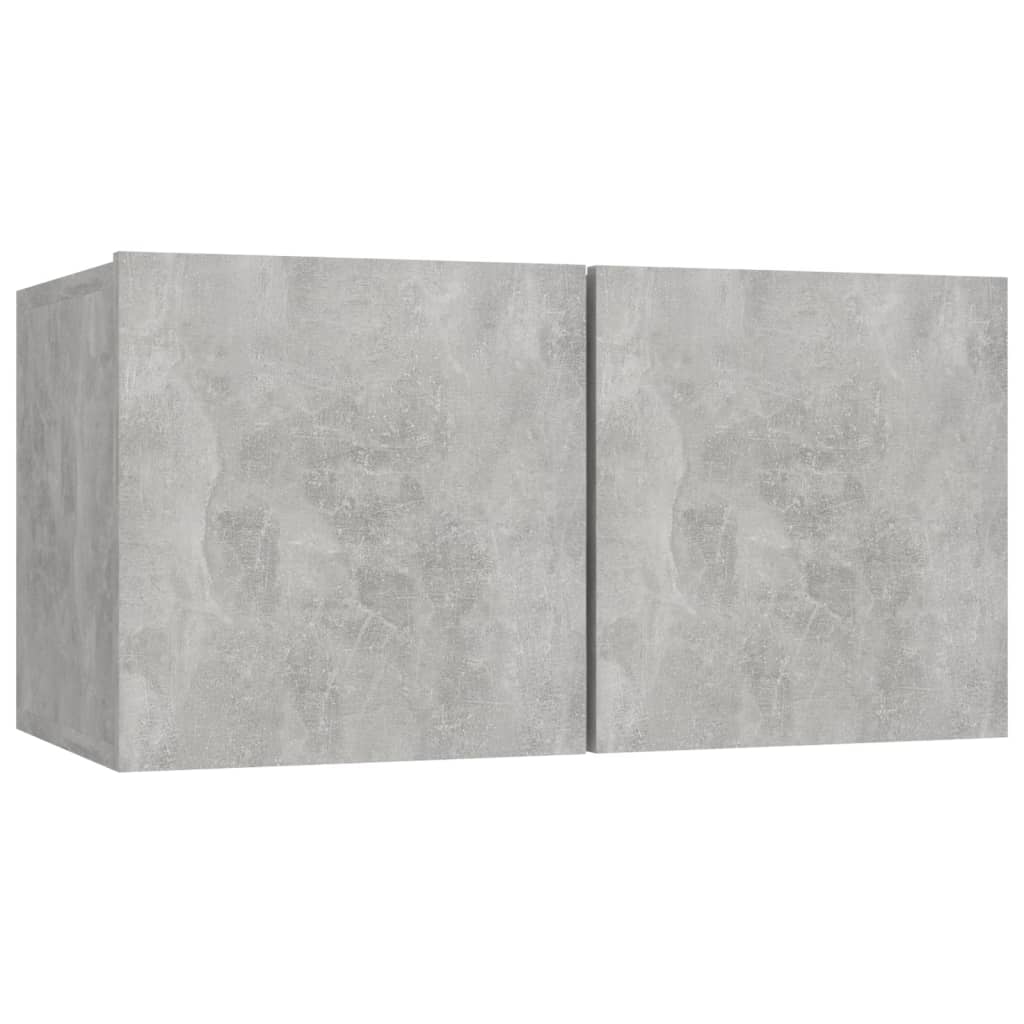 vidaXL TV Cabinets 8 pcs Concrete Grey Engineered Wood
