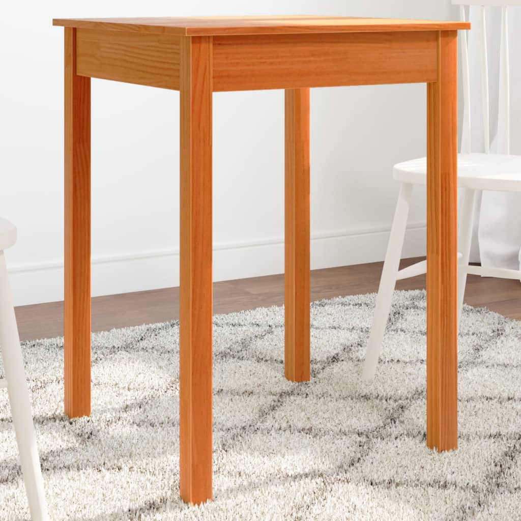 vidaXL Dining Table Wax Brown 55x55x75 cm Solid Wood Pine