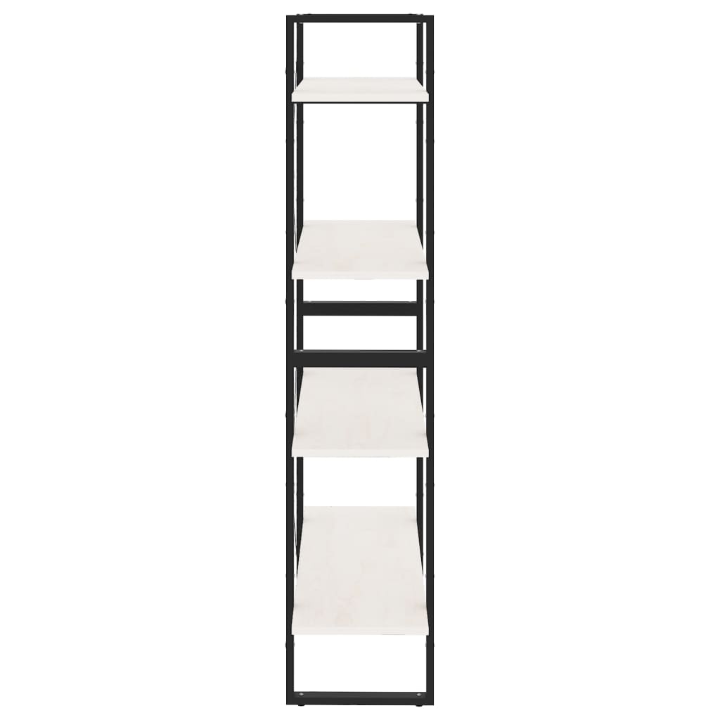 vidaXL 4-Tier Book Cabinet White 80x30x140 cm Solid Pine Wood