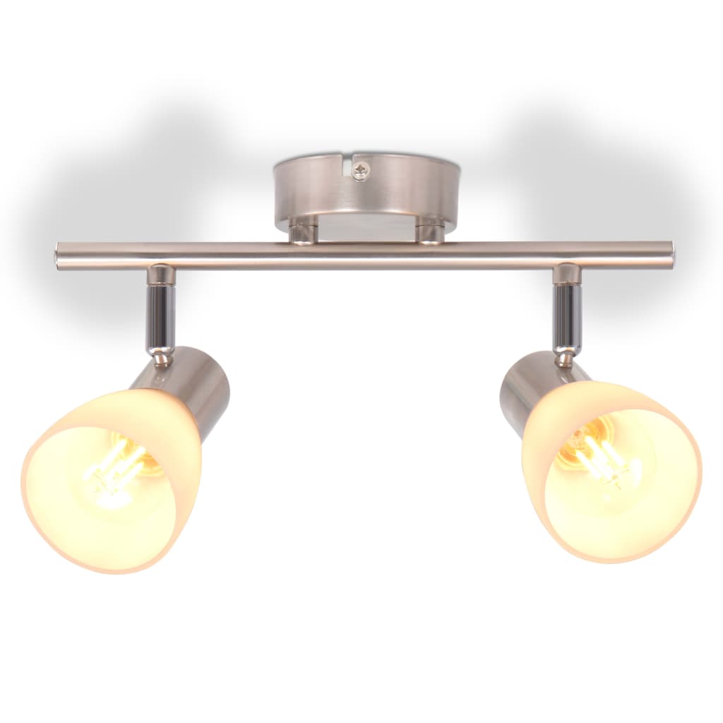 vidaXL Ceiling Lamp with 2 Spotlights E14 Silver