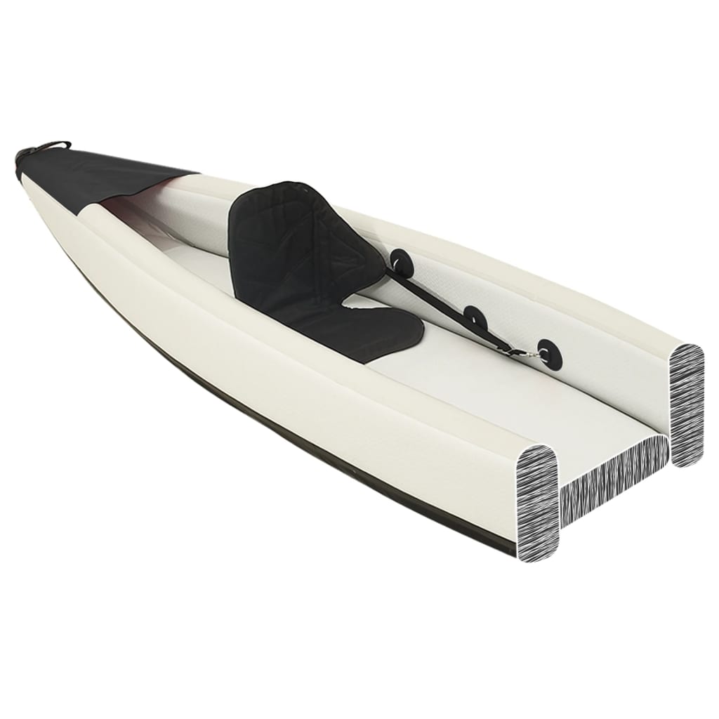 vidaXL Inflatable Kayak Black 375x72x31 cm Polyester