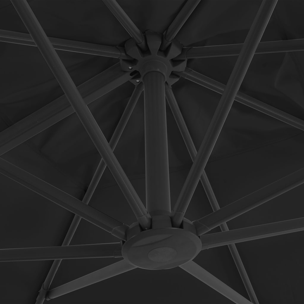 vidaXL Cantilever Umbrella with Aluminium Pole 300x300 cm Anthracite