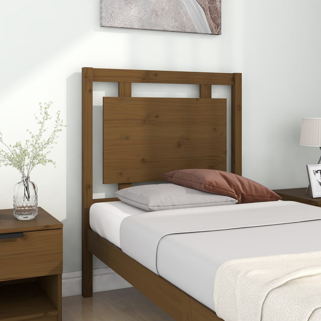 vidaXL Bed Headboard Honey Brown 80.5x4x100 cm Solid Pine Wood